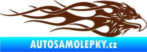 Samolepka Orel 016 pravá v plamenech hnědá