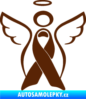 Samolepka Památeční andělíček memory hnědá