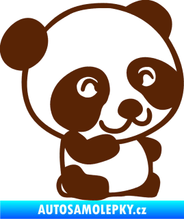 Samolepka Panda 002 pravá hnědá