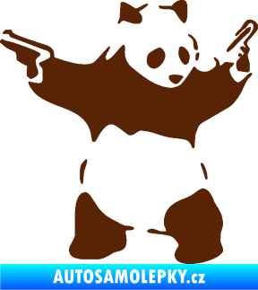 Samolepka Panda 007 pravá gangster hnědá