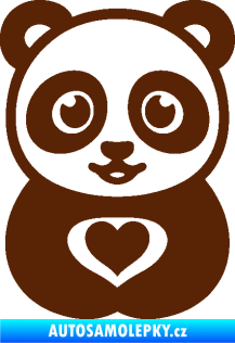 Samolepka Panda 008 roztomilá hnědá