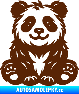 Samolepka Panda 013 levá spokojená hnědá