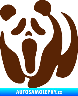 Samolepka Panda 014 levá maska Vřískot hnědá