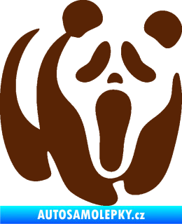 Samolepka Panda 014 pravá maska Vřískot hnědá