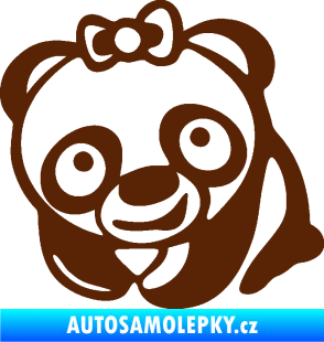 Samolepka Panda baby levá hnědá