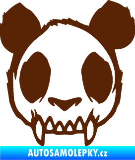 Samolepka Panda zombie  hnědá