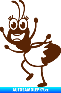 Samolepka Paní mravencová levá hnědá