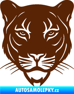 Samolepka Panter 002 hlava black panther hnědá