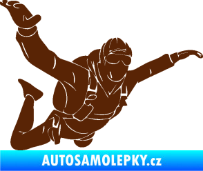 Samolepka Parašutista 004 pravá hnědá