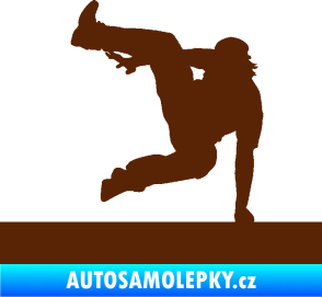 Samolepka Parkour 002 levá hnědá
