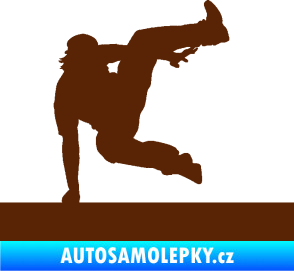 Samolepka Parkour 002 pravá hnědá