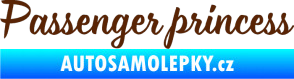 Samolepka Passenger Princess 001 nápis hnědá