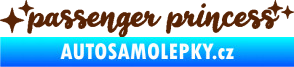 Samolepka Passenger Princess 002 nápis s hvězdičkami hnědá