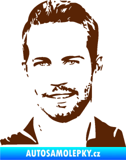 Samolepka Paul Walker 001 levá hnědá