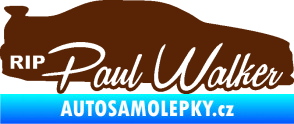 Samolepka Paul Walker 005 RIP hnědá