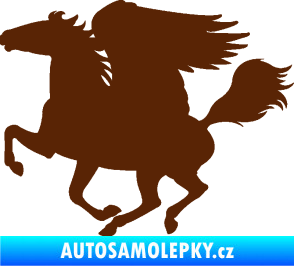 Samolepka Pegas 001 levá okřídlený kůň hnědá