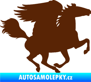 Samolepka Pegas 001 pravá okřídlený kůň hnědá