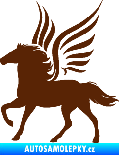 Samolepka Pegas 002 levá okřídlený kůň hnědá