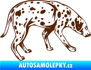 Samolepka Pes 001 pravá Dalmatin hnědá