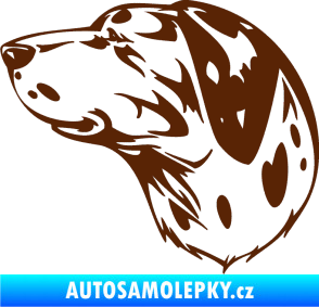 Samolepka Pes 002 levá Dalmatin hnědá