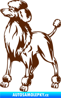 Samolepka Pes 014 levá Pudl hnědá