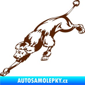 Samolepka Pes 022 levá Pudl hnědá