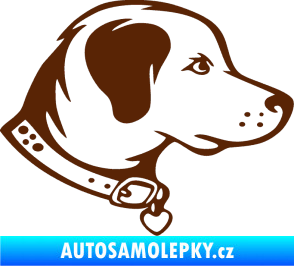 Samolepka Pes 058 pravá hnědá