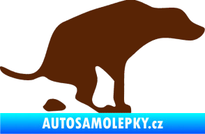 Samolepka Pes 077 pravá hnědá