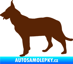 Samolepka Pes 079 levá Německý ovčák hnědá