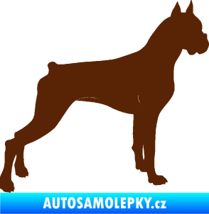 Samolepka Pes 087 pravá Boxer hnědá