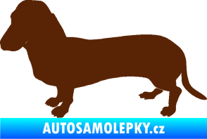 Samolepka Pes 094 levá Baset hnědá