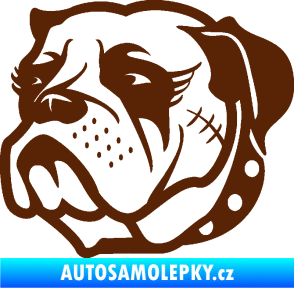 Samolepka Pes 097 levá Buldok hnědá