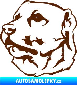 Samolepka Pes 104 levá Labrador hnědá