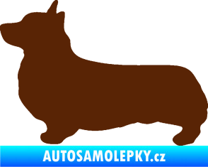 Samolepka Pes 164 levá Welsh Corgi Pembroke hnědá