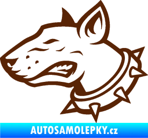 Samolepka Pes 167 levá pitbull hnědá