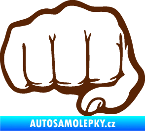 Samolepka Pěst 002 levá hnědá