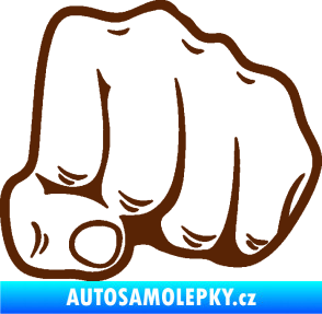 Samolepka Pěst 003 pravá hnědá