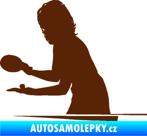 Samolepka Ping pong 005 levá hnědá