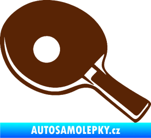 Samolepka Ping pong pálka levá hnědá