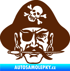 Samolepka Pirát 002 pravá hnědá