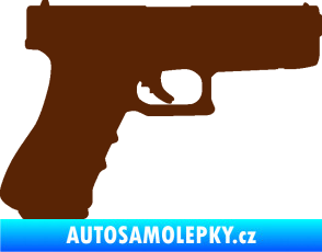 Samolepka Pistole 001 pravá hnědá