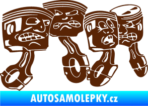 Samolepka Písty pravá hnědá