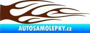 Samolepka Plameny 059 hnědá