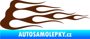 Samolepka Plameny 074 hnědá