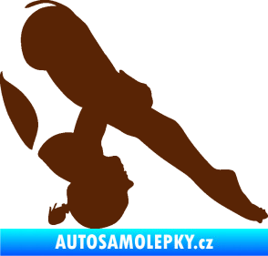 Samolepka Plavkyně 002 levá skok do vody hnědá