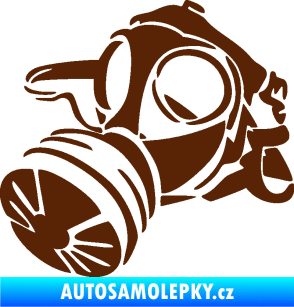 Samolepka Plynová maska levá hnědá