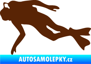 Samolepka Potápěč 002 levá hnědá