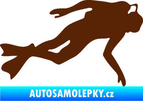 Samolepka Potápěč 002 pravá hnědá