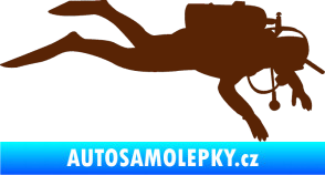 Samolepka Potápěč 003 pravá hnědá