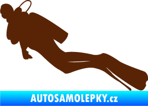 Samolepka Potápěč 005 levá hnědá